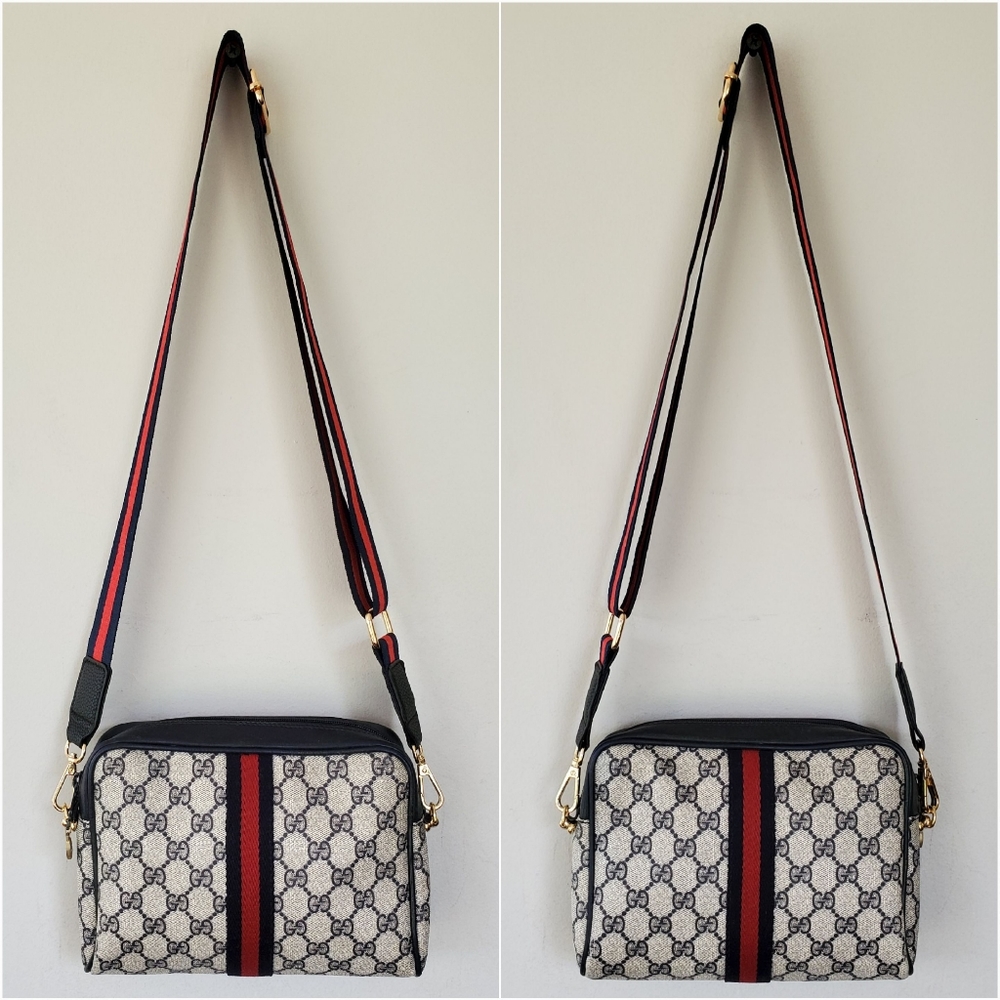 Gucci Navy and Red Crossbody Bag - Picture 4 of 13
